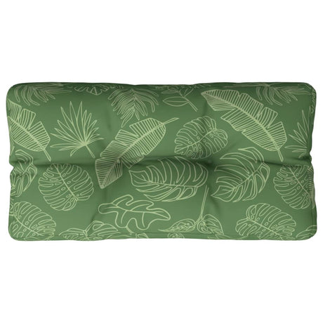 VidaXL coussin palette motif feuille 70x40x12 cm tissu