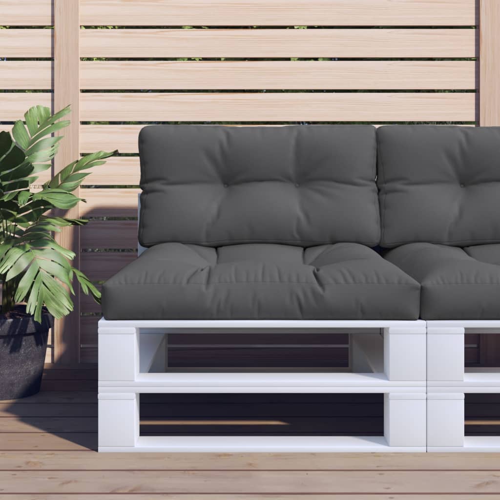 VidaXL Coussin palette 80x40x12 cm tissu anthracite