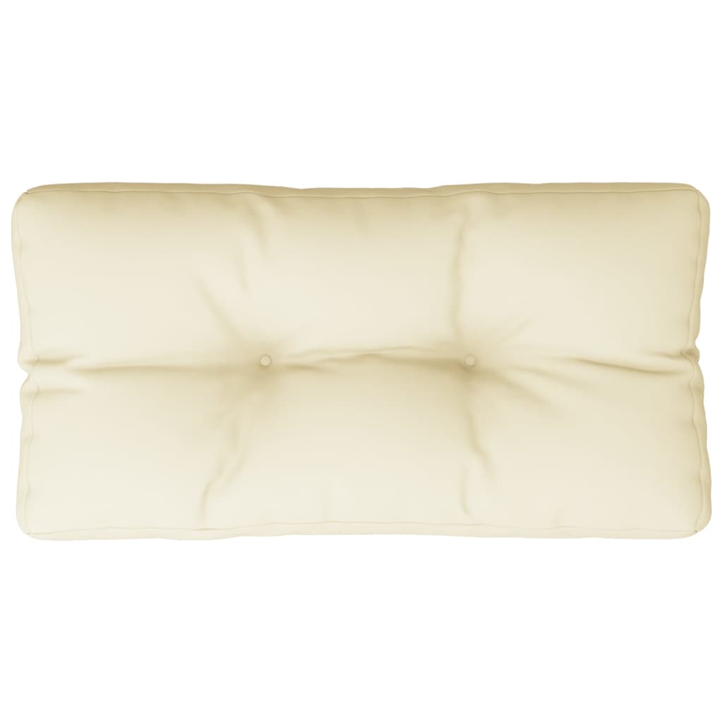 VidaXL Coussin palette 80x40x12 cm tissu couleur crème