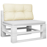 VidaXL Coussin palette 80x40x12 cm tissu couleur crème