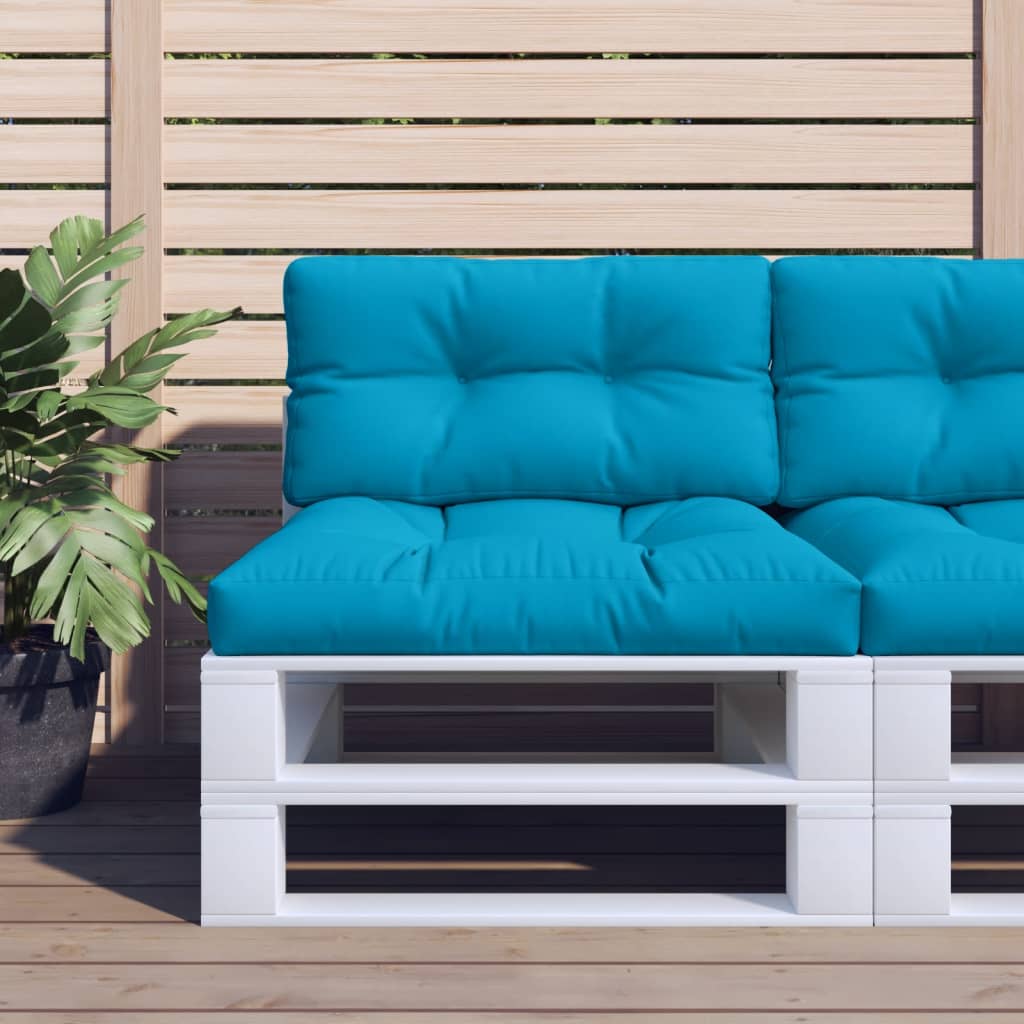 VidaXL coussin de palette 80x40x12 cm tissu bleu clair