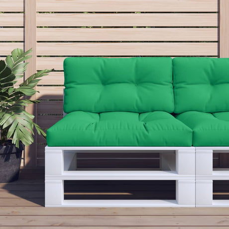 VidaXL Coussin de palette 80x40x12 cm tissu vert