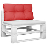 VidaXL coussin de palette 80x40x12 cm tissu rouge