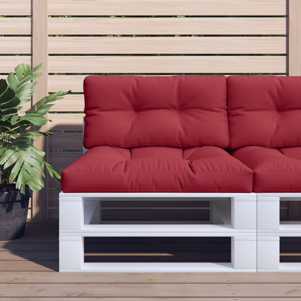 VidaXL Coussin de canapé 80x40x12 cm tissu rouge vin