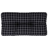 VidaXL Coussin de palette motif diamant 80x40x12 cm tissu noir