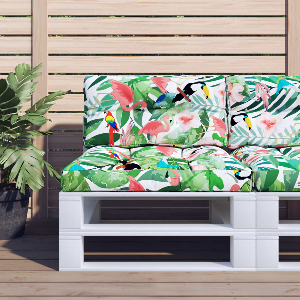 VidaXL coussin de palette 80x40x12 cm tissu multicolore