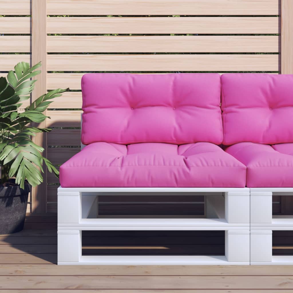 VidaXL coussin de palette 80x40x12 cm tissu rose