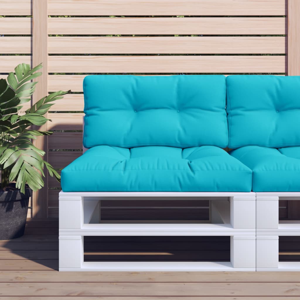 VidaXL coussin palette 80x40x12 cm tissu turquoise