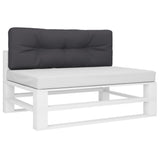 Vidaxl Palletpude 120x40x12 cm stof Anthracite -farvet