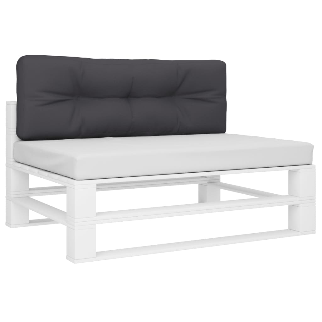 VidaXL coussin palette 120x40x12 cm tissu anthracite