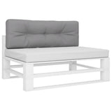 Vidaxx coussin palette 120x40x12 cm tissu gris