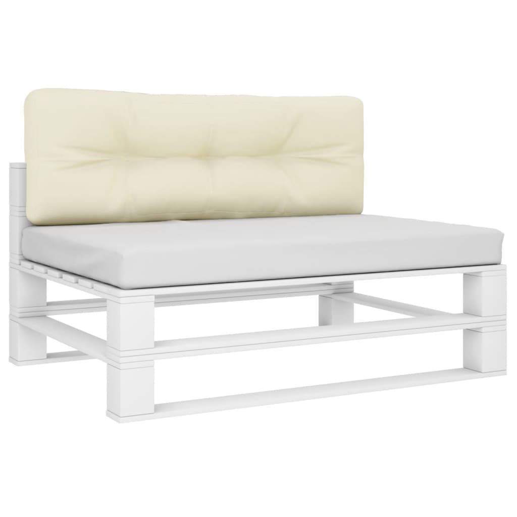 VidaXL coussin palette 120x40x12 cm tissu couleur crème