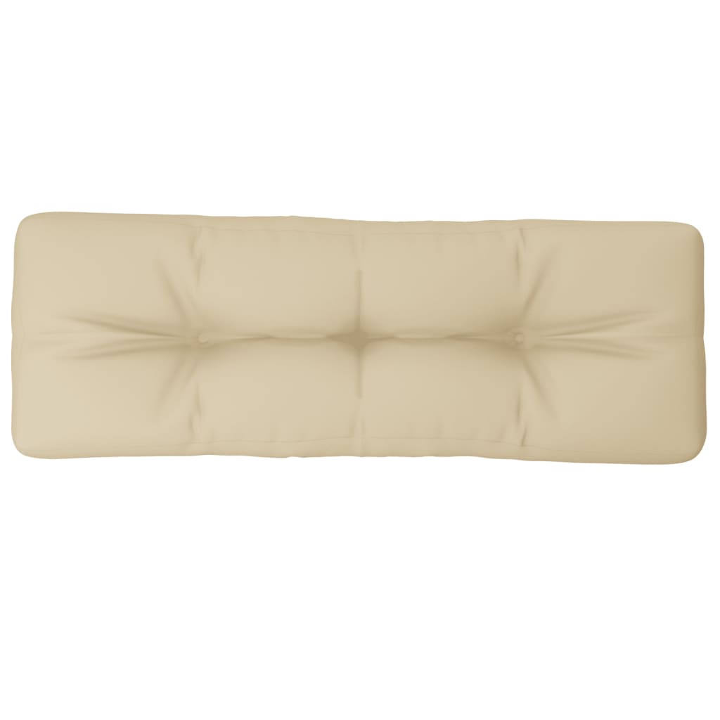 VidaXL coussin palette 120x40x12 cm tissu beige