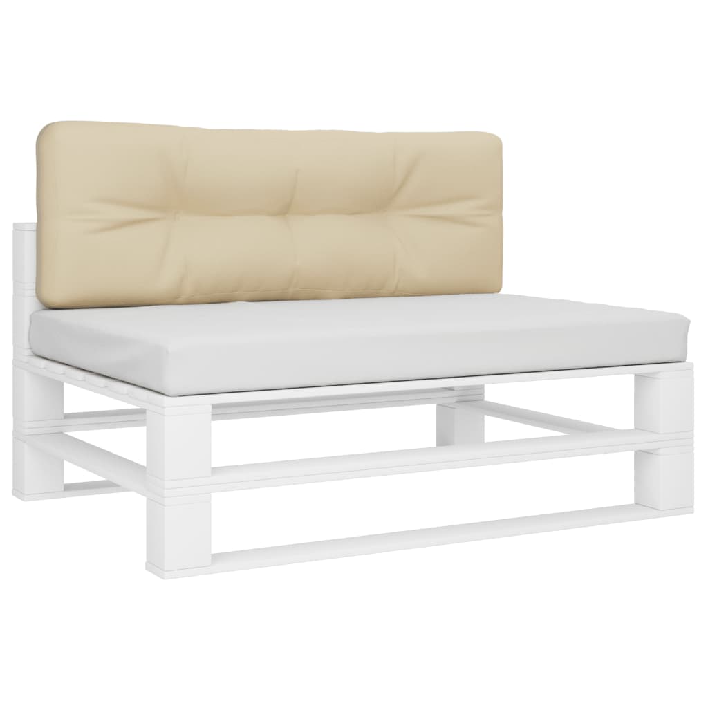 VidaXL coussin palette 120x40x12 cm tissu beige