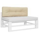 VidaXL coussin palette 120x40x12 cm tissu beige