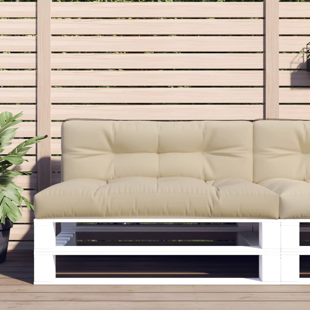 VidaXL coussin palette 120x40x12 cm tissu beige