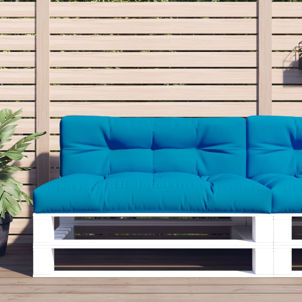 VidaXL coussin de palette 120x40x12 cm tissu bleu clair
