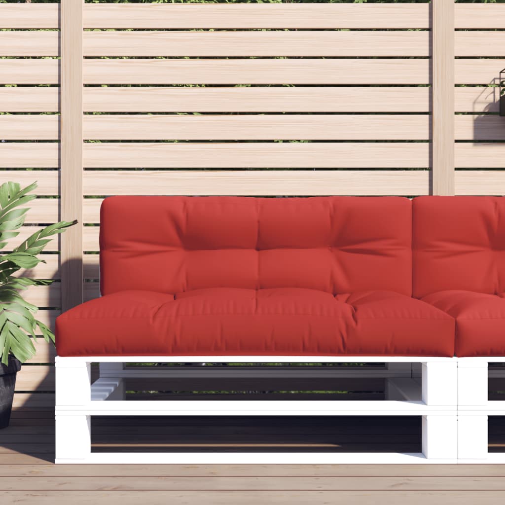 VidaXL coussin de palette 120x40x12 cm tissu rouge