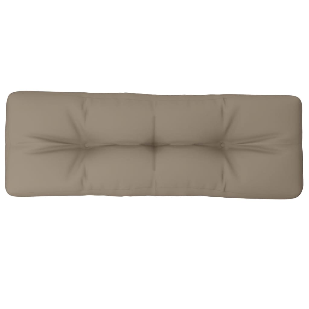 VidaXL coussin palette 120x40x12 cm tissu taupe