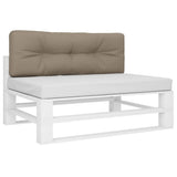 VidaXL coussin palette 120x40x12 cm tissu taupe