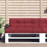 VidaXL coussin de palette 120x40x12 cm tissu rouge vin
