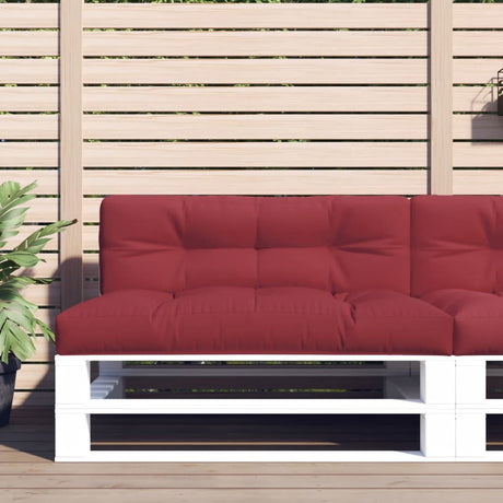 VidaXL coussin de palette 120x40x12 cm tissu rouge vin