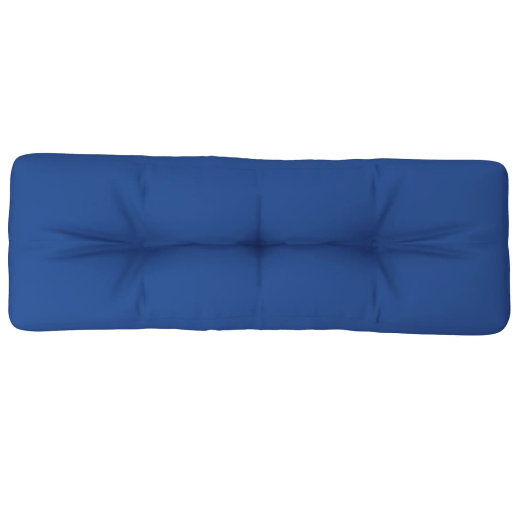 VidaXL coussin palette 120x40x12 cm tissu bleu royal