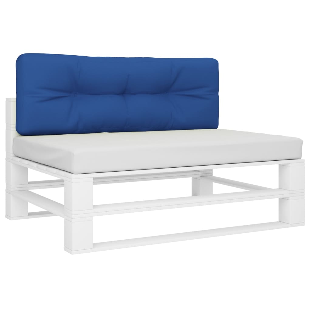 VidaXL coussin palette 120x40x12 cm tissu bleu royal