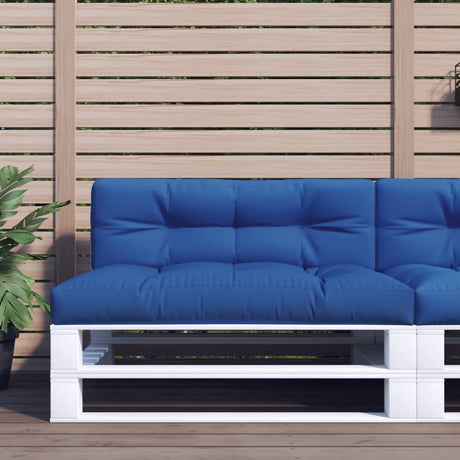 VidaXL coussin palette 120x40x12 cm tissu bleu royal