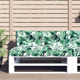 VidaXL coussin palette 120x40x12 cm tissu motif feuille