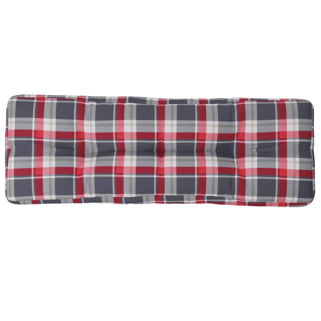 Vidaxx coussin palette 120x40x12 cm tissu motif losange rouge