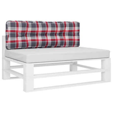 Vidaxx coussin palette 120x40x12 cm tissu motif losange rouge