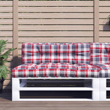 Vidaxx coussin palette 120x40x12 cm tissu motif losange rouge