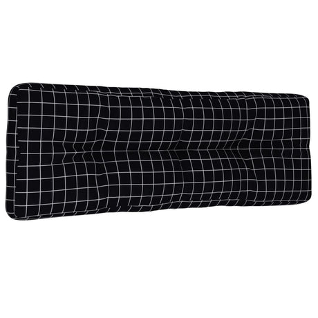 VidaXL Coussin de banc palette 120x40x12 cm tissu motif losange noir