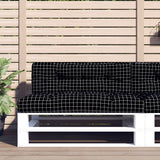 VidaXL Coussin de banc palette 120x40x12 cm tissu motif losange noir