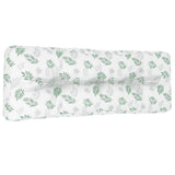 VidaXL Coussin de palette 120x40x12 cm tissu motif feuille