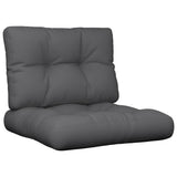 VidaXL coussins de palette 2 pcs tissu anthracite