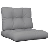 VidaXL coussins de palette 2 pcs tissu gris