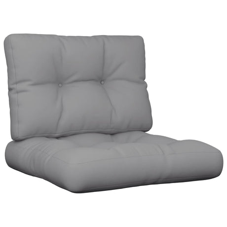 VidaXL coussins de palette 2 pcs tissu gris
