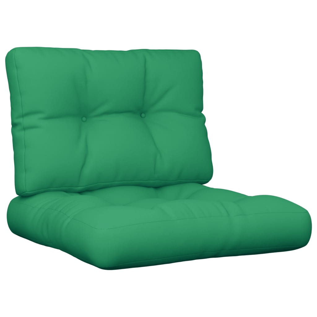 VidaXL coussins de palette 2 pcs tissu vert
