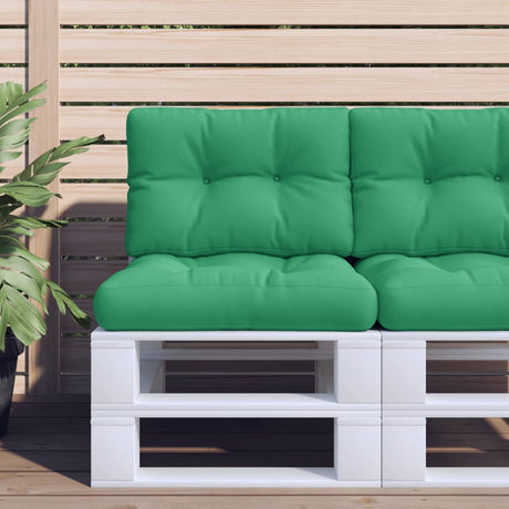VidaXL coussins de palette 2 pcs tissu vert
