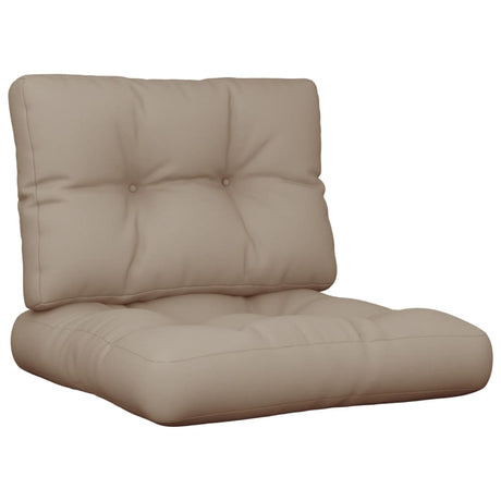 VidaXL coussins de palette 2 pcs tissu taupe