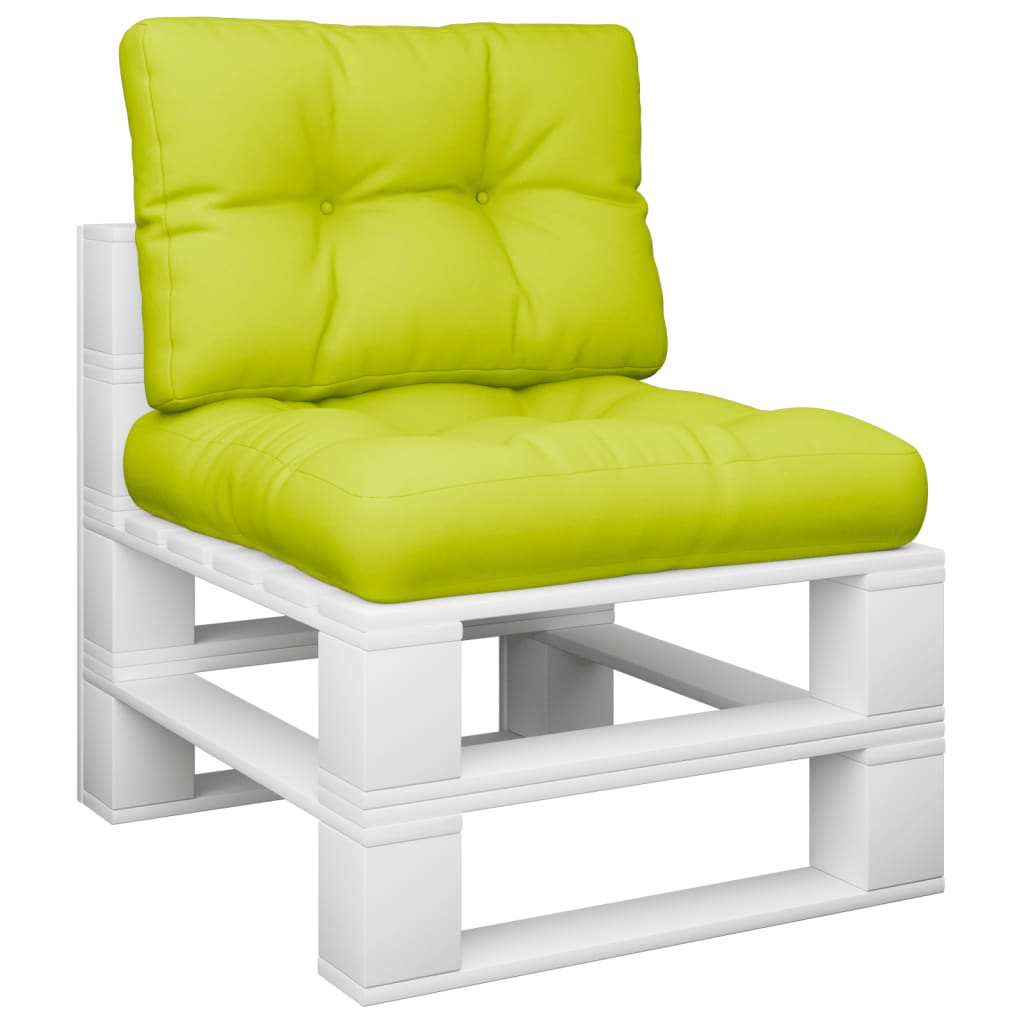 VidaXL coussins de palette 2 pcs tissu vert vif
