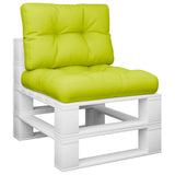 VidaXL coussins de palette 2 pcs tissu vert vif