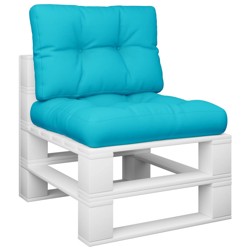 VidaXL Coussins de palette 2 pcs tissu turquoise