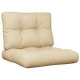 VidaXL coussins de palette 2 pcs tissu beige