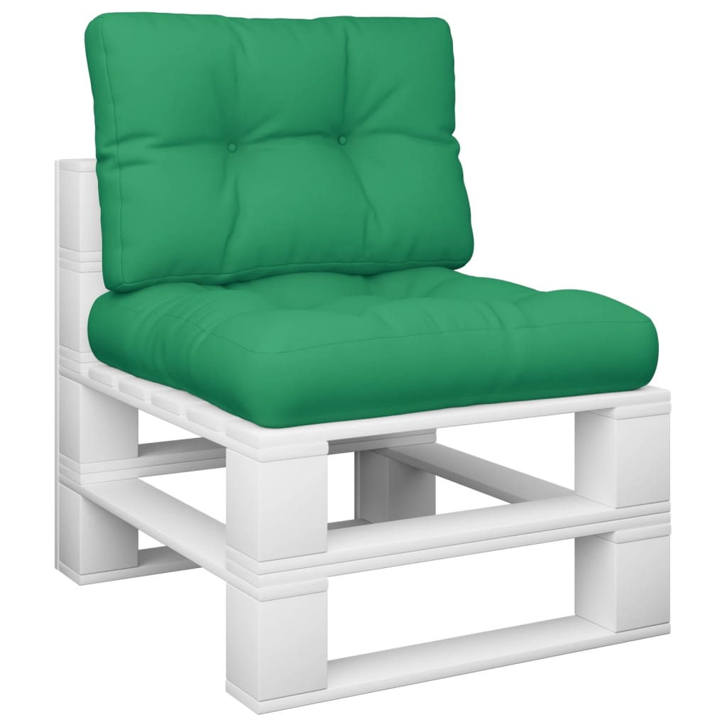 VidaXL coussins de palette 2 pcs tissu vert