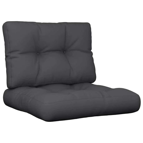 VidaXL coussins de palette 2 pcs tissu noir
