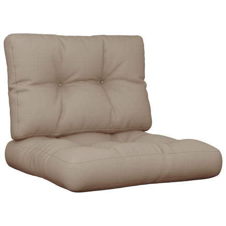 VidaXL coussins de palette 2 pcs tissu taupe