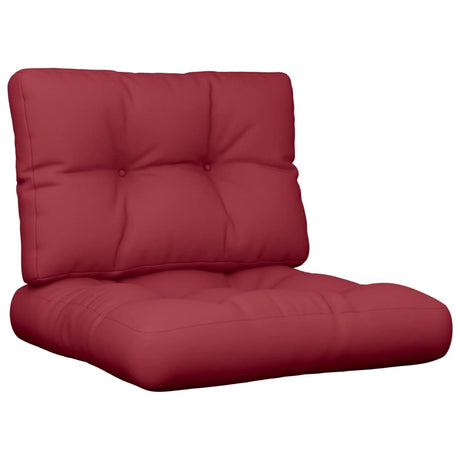 VidaXL coussins de palette 2 pcs tissu rouge vin